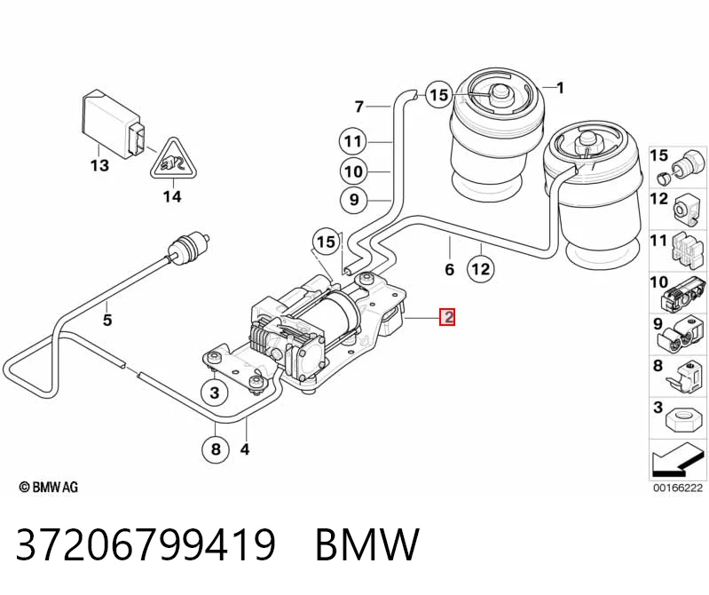 37206799419 BMW Compresor de suspensión neumática