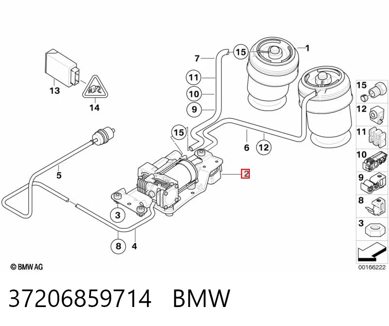 37206859714 BMW Compresor de suspensión neumática