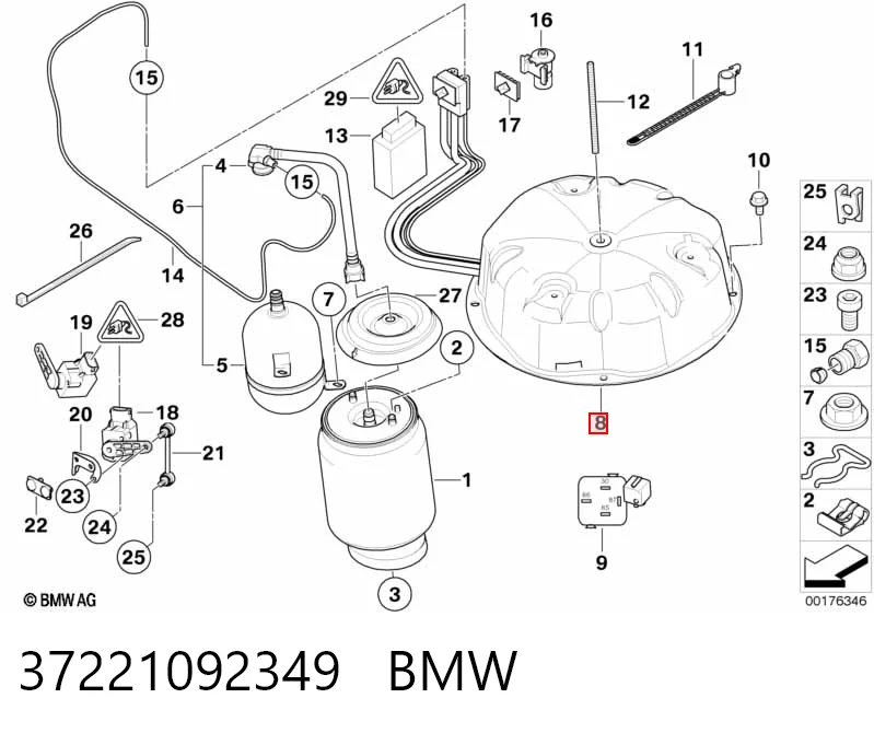 37221092349 BMW Compresor de suspensión neumática