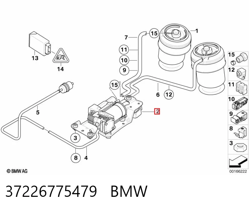 37226775479 BMW Compresor de suspensión neumática
