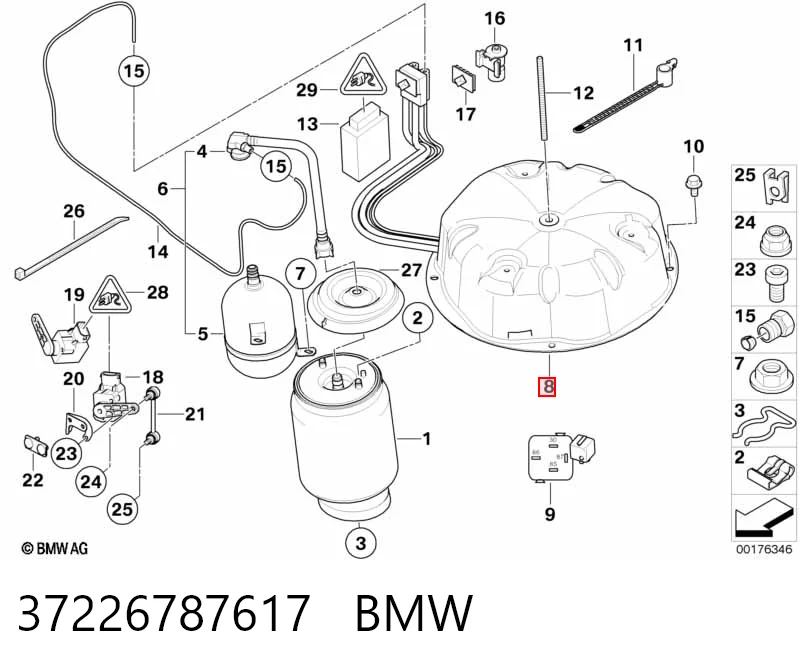 37226787617 BMW Compresor de suspensión neumática
