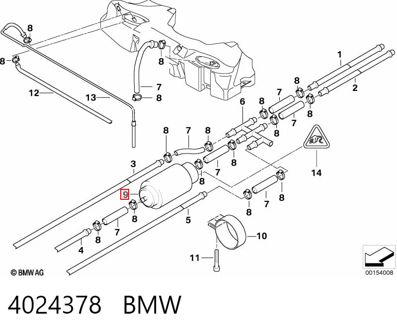 4024378 BMW Bomba de combustible de línea