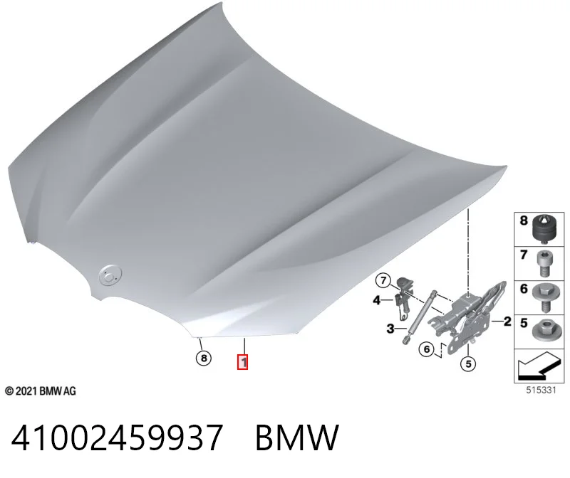 41002459937 BMW Capó delantero