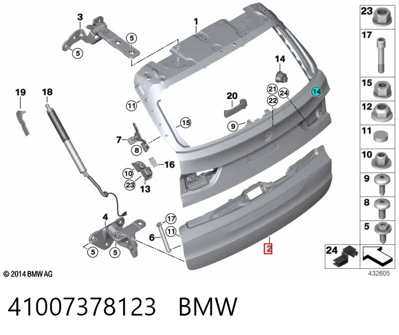 41007378123 BMW Porton trasero