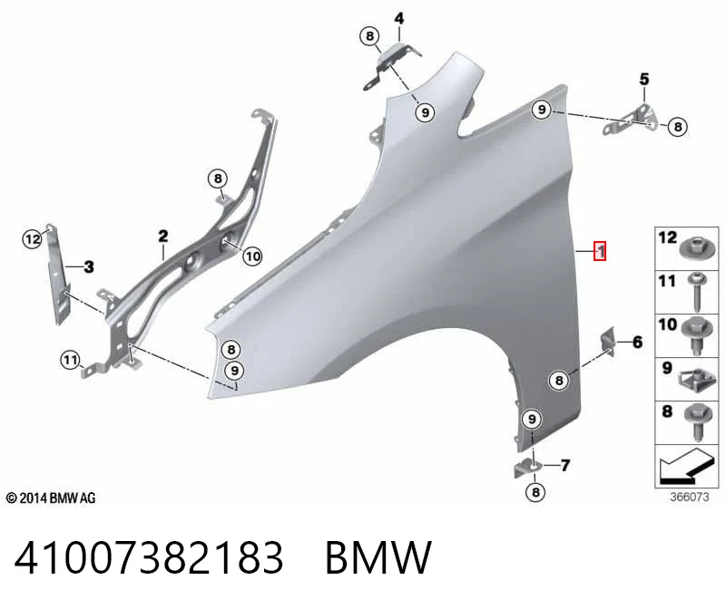 Comprar Aleta delantera izquierda BMW 2  F45 a bajo precio