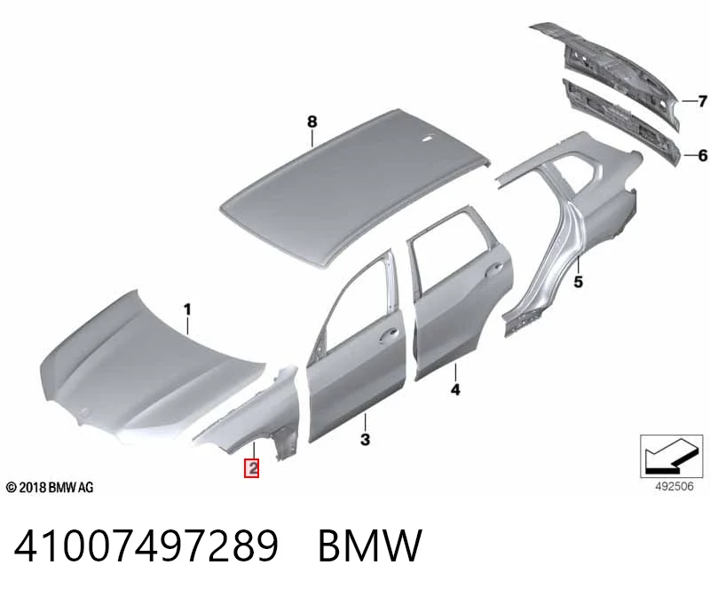 41007497289 BMW Aleta delantera izquierda