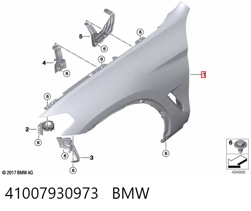 41007930973 BMW Aleta delantera izquierda