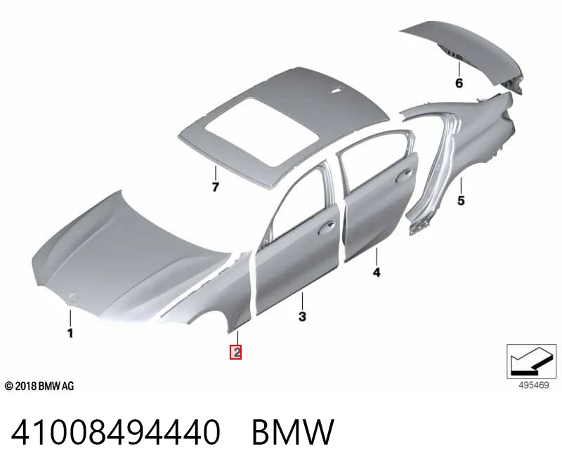 41008494440 BMW Aleta delantera
