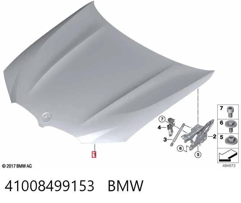 41008499153 BMW Capó delantero