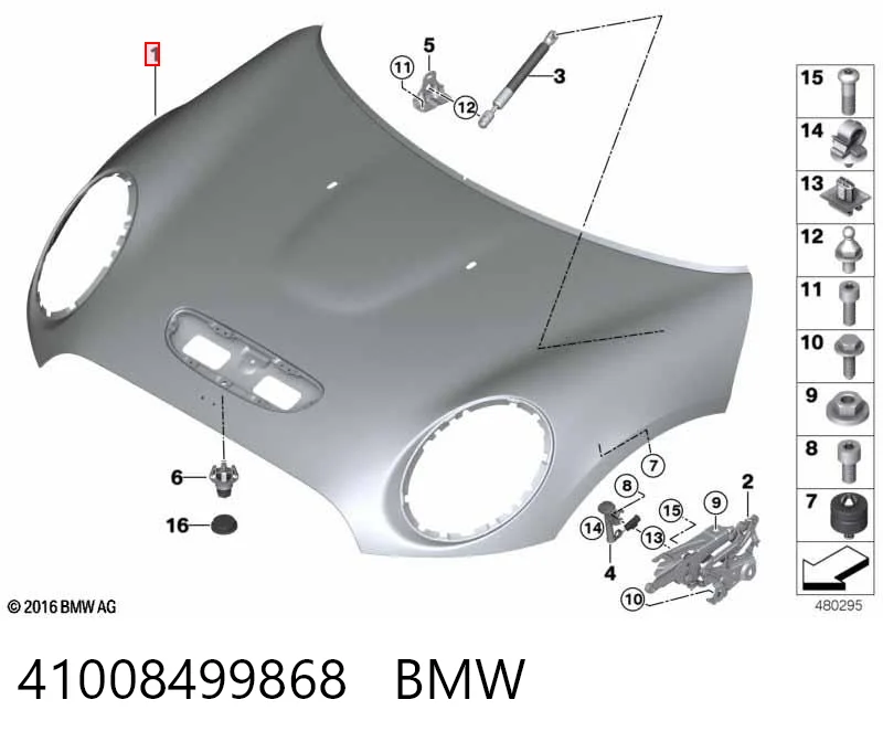 41008499868 BMW Capó delantero