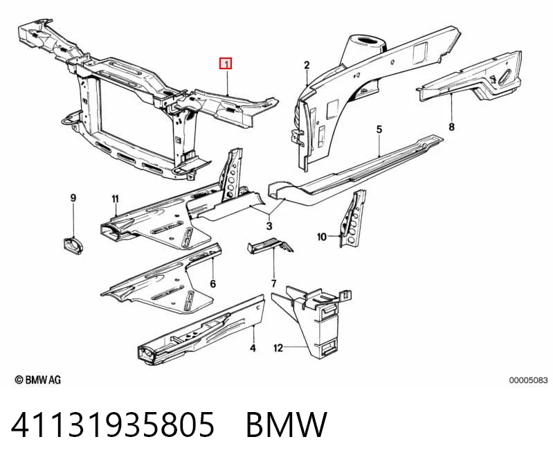 Soporte de radiador para BMW 3 E30