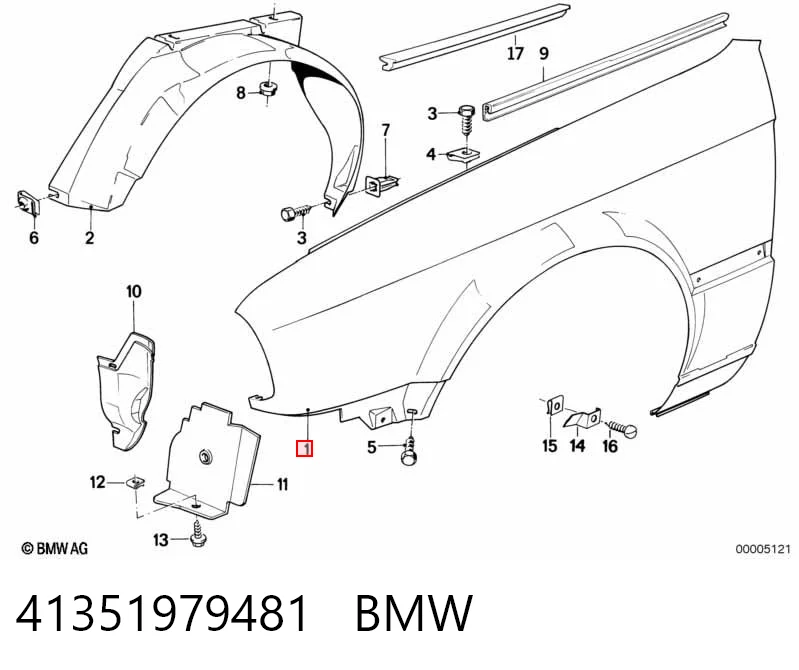 Aleta delantera izquierda BMW 3 (1982-1992)