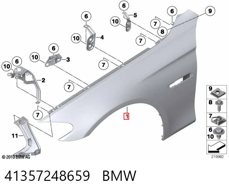 41357248659 BMW Aleta delantera izquierda