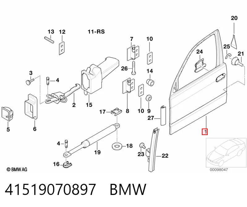 Comprar Puerta delantera izquierda BMW 5  E39 a bajo precio