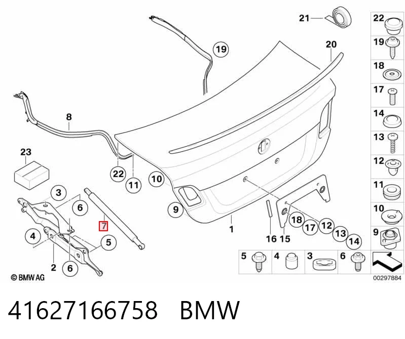 41627166758 BMW Amortiguador de porton