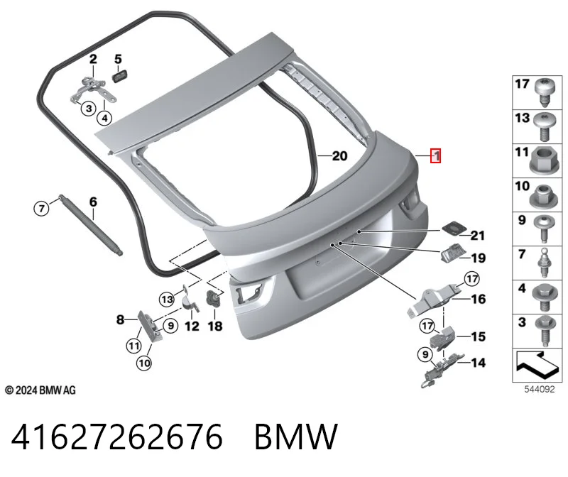Porton trasero para BMW X6  E72