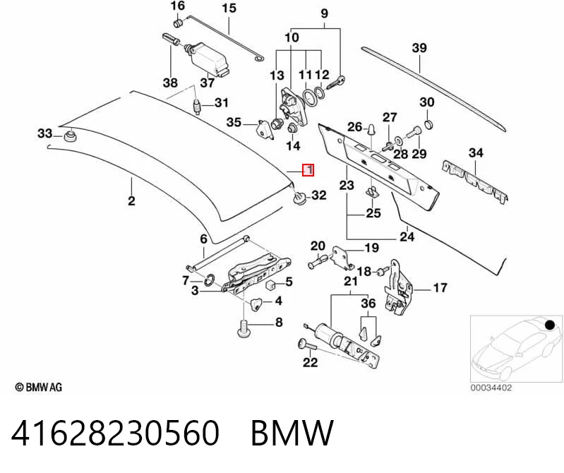 Comprar Tapa del maletero BMW 7 E38 a bajo precio