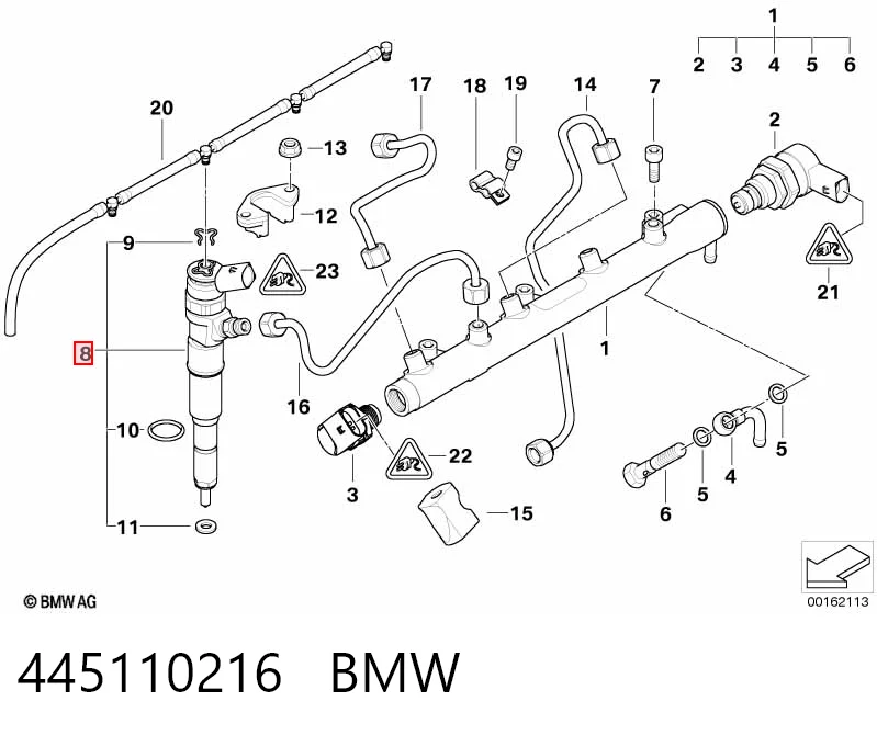 445110216 BMW Inyector de combustible