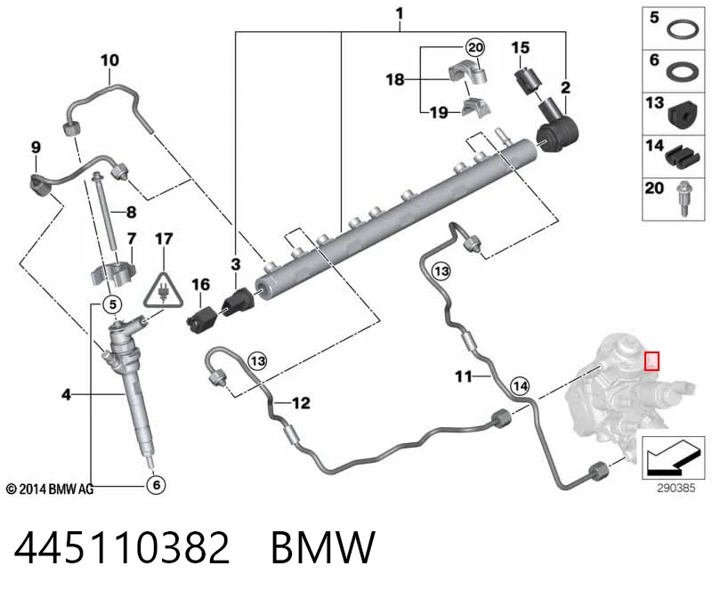 445110382 BMW Inyector de combustible