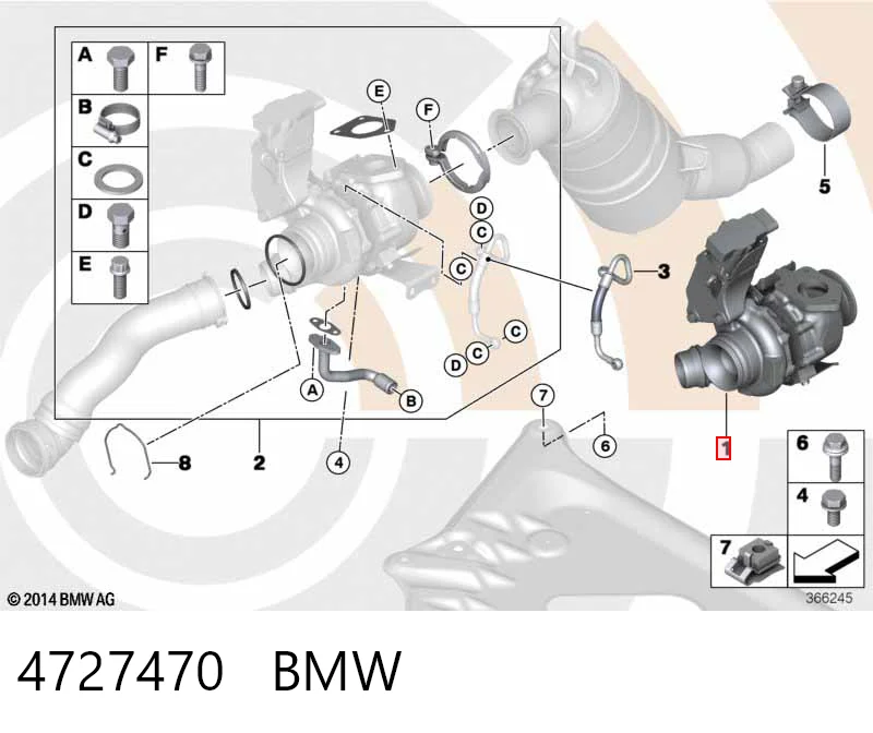 4727470 BMW Turbo para motor