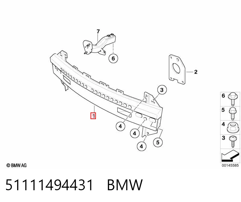 Comprar Refuerzo de parachoques delantero Mini Cooper  R50, R53 a bajo precio