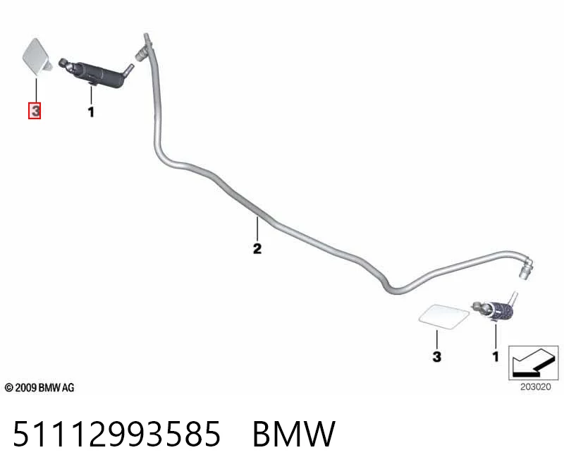 51112993585 BMW Tapa de boquilla lavafaros delantero