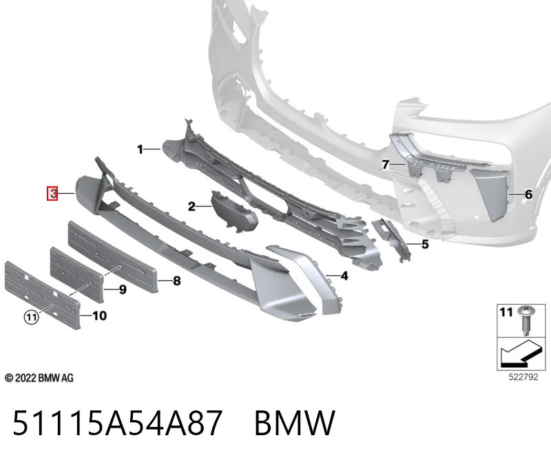 51115A54A87 BMW