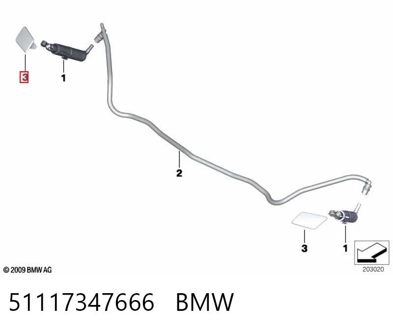 51117347666 BMW Tapa de boquilla lavafaros delantero