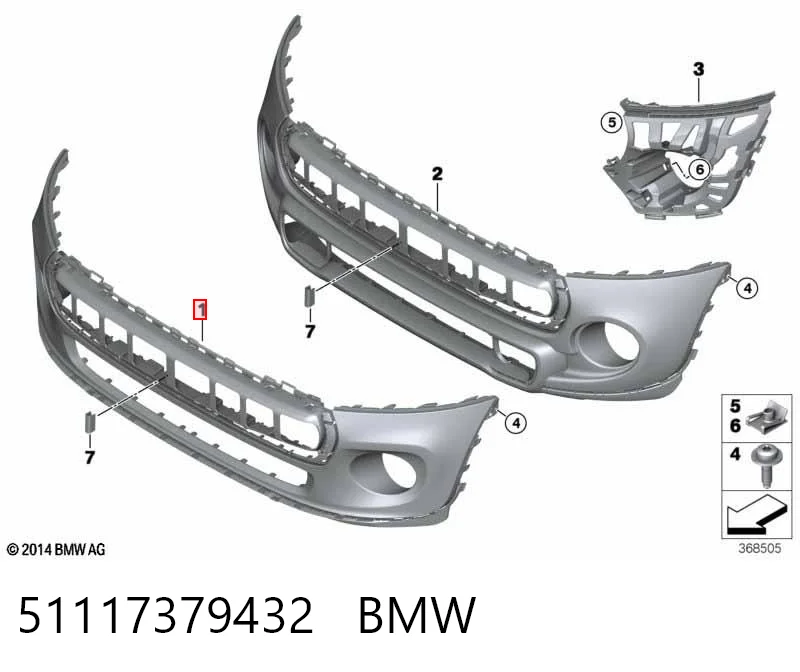 Paragolpes para Mini Cooper F55
