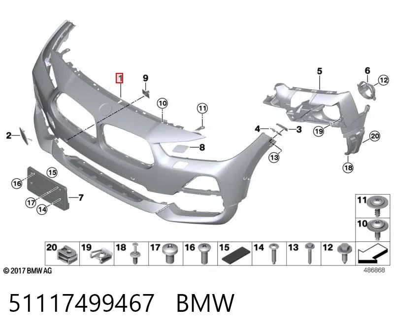 Comprar Parachoques delantero BMW X2 F39 a bajo precio