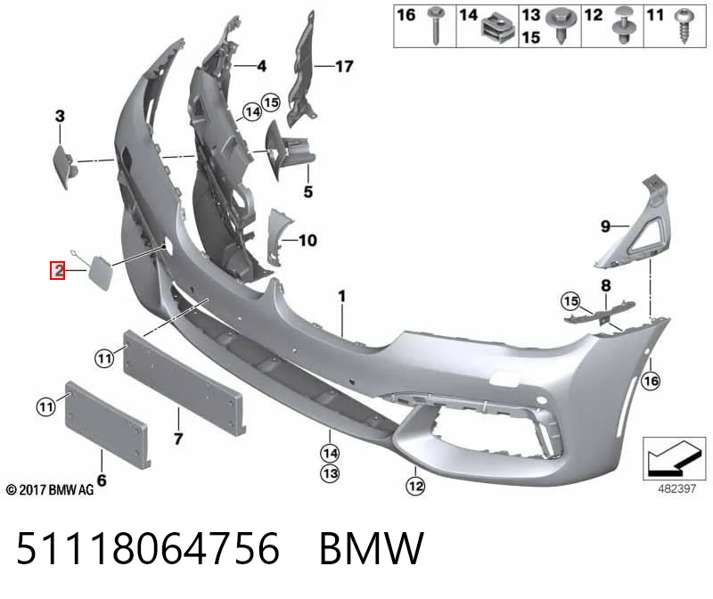 Comprar Tapa del enganche de remolcado delantera BMW 7  G11, G12