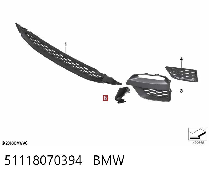 51118070394 BMW Protector, paragolpes