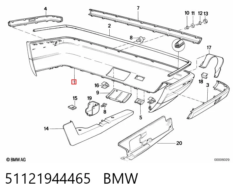 Paragolpes BMW 5 sedán (E34) (1987 - 1995) precio, desde 176,12 EUR