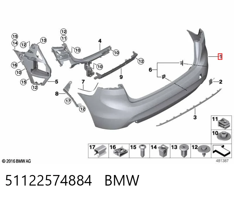 Comprar Parachoques trasero BMW 2  F45 a bajo precio