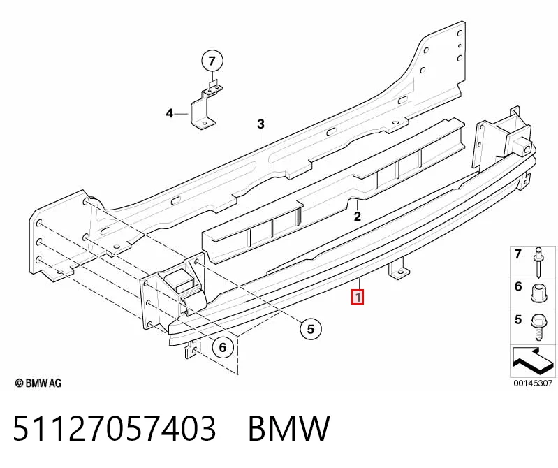 Comprar Refuerzo de parachoques trasero Mini Cooper  R50, R53 a bajo precio