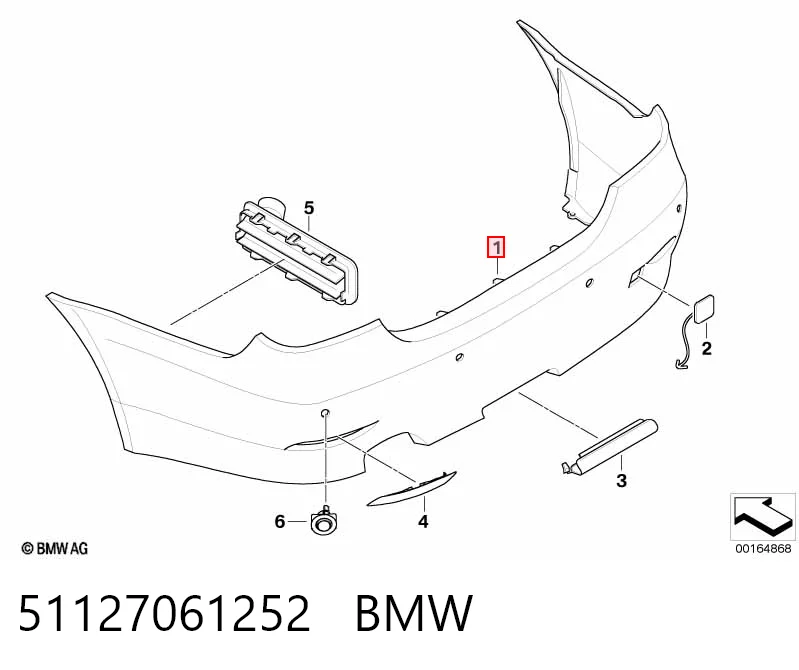 Comprar Parachoques trasero BMW 5  E60