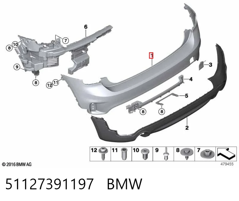 Comprar Parachoques trasero Mini COUNTRYMAN  F60 a bajo precio