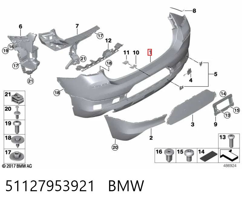 Parachoques trasero para BMW X2 F39