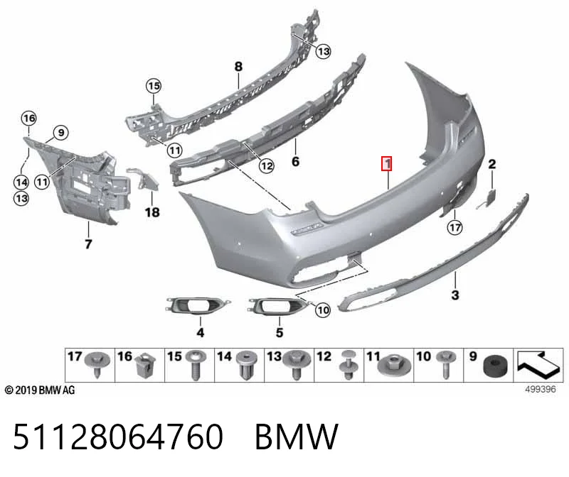 Comprar Parachoques trasero BMW 7  G11, G12 a bajo precio