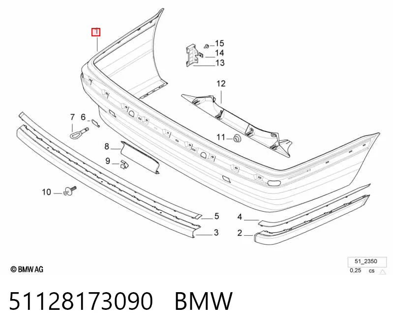 Comprar Parachoques trasero BMW 7  E38 a bajo precio