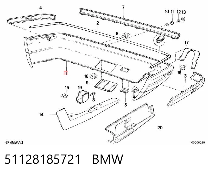 Comprar Parachoques trasero BMW 5  E34 a bajo precio