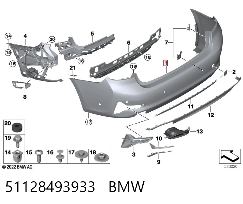 Comprar Parachoques trasero BMW 3  G20, G80, G28 a bajo precio