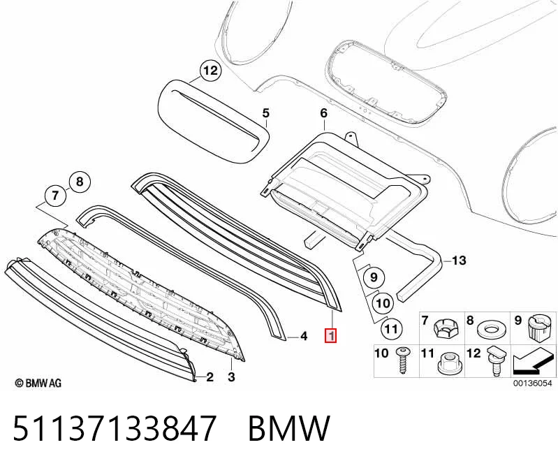 51137133847 BMW Calandra