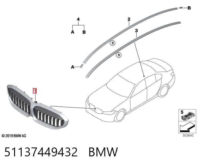  Parrilla BMW 3 