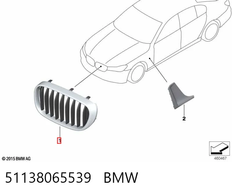 51138065539 BMW Calandra