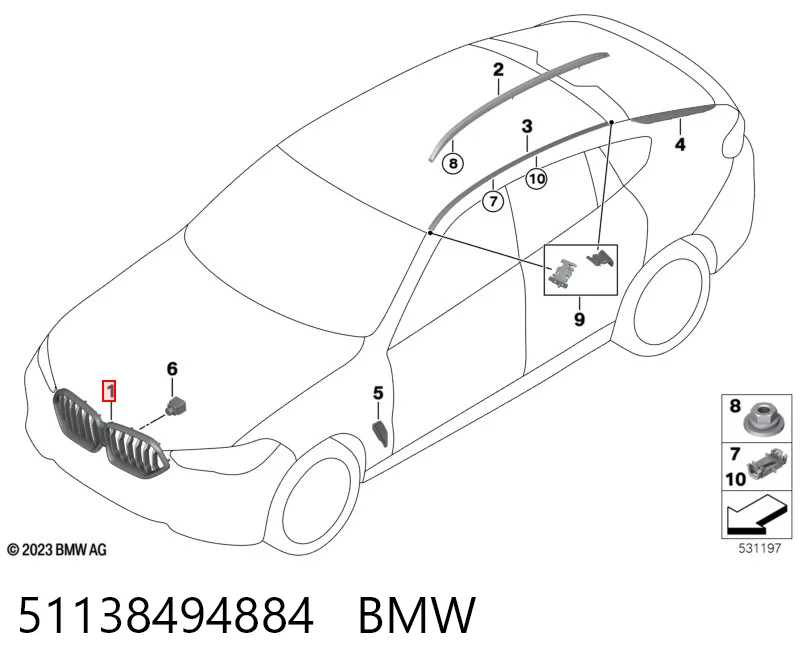 51138494884 BMW Calandra