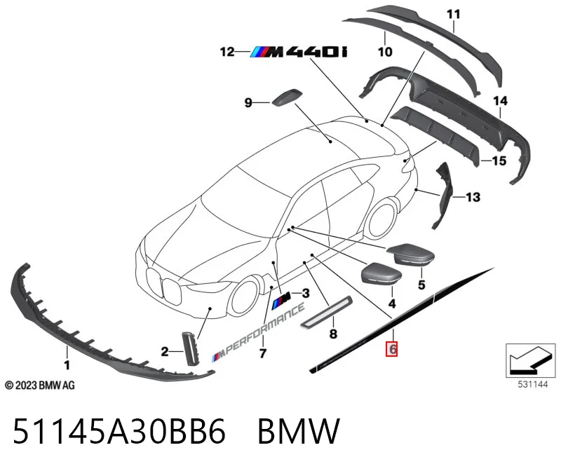 51145A30BB6 BMW