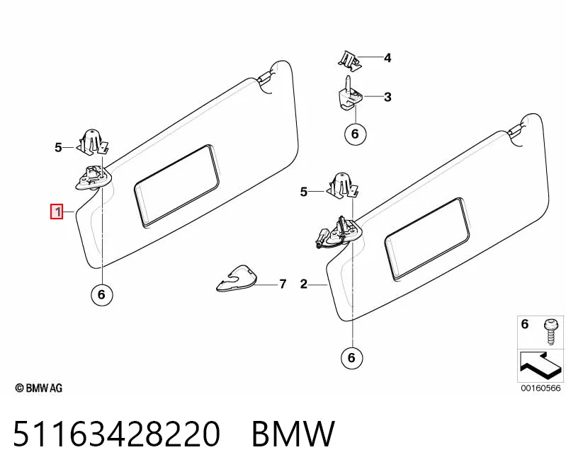 Comprar Visera parasol BMW X3  E83 a bajo precio