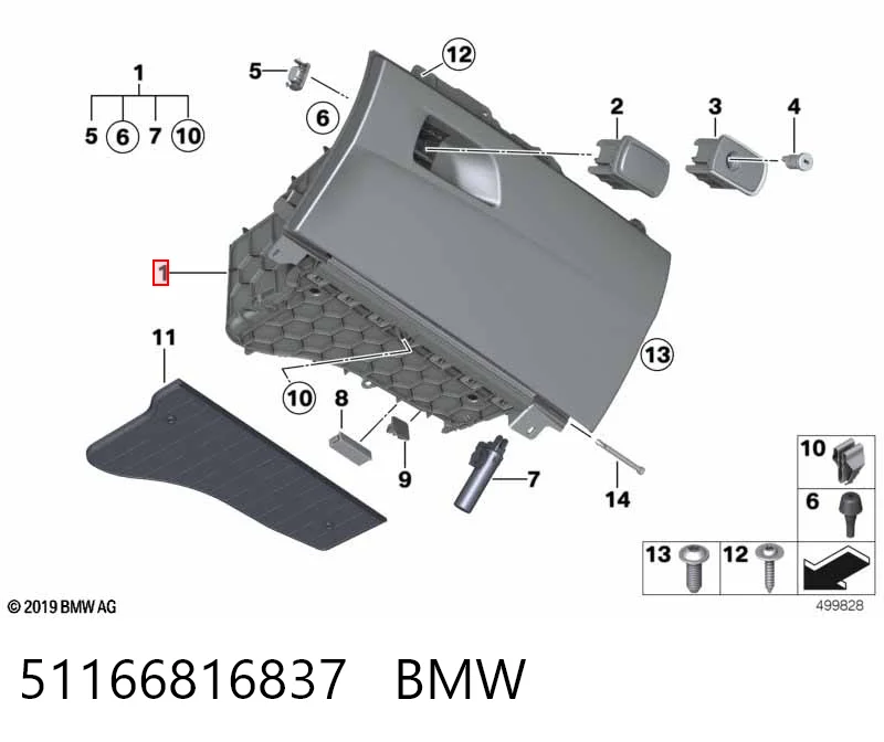 Comprar Guantera BMW 1  F20 a bajo precio