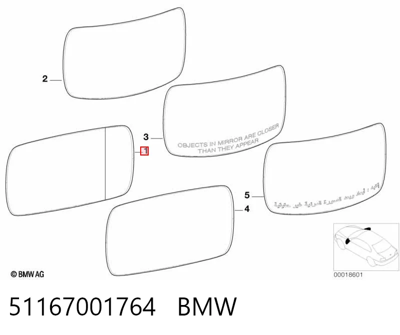 Cristal de retrovisor exterior derecho Polcar 2016557E